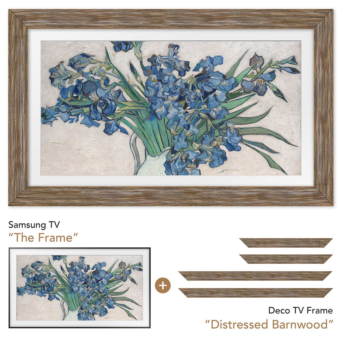 Frame My TV Samsung The Frame  85" Premiere Frame In Distressed Barnwood - FRM-SF-D4130-85 - image 6