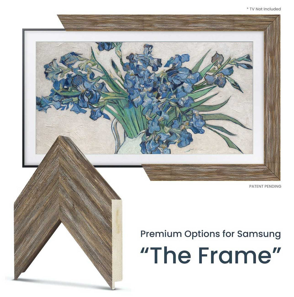 Frame My TV Samsung The Frame  32" Premiere Frame In Distressed Barnwood - FRM-SF-D4130-32 - image 2