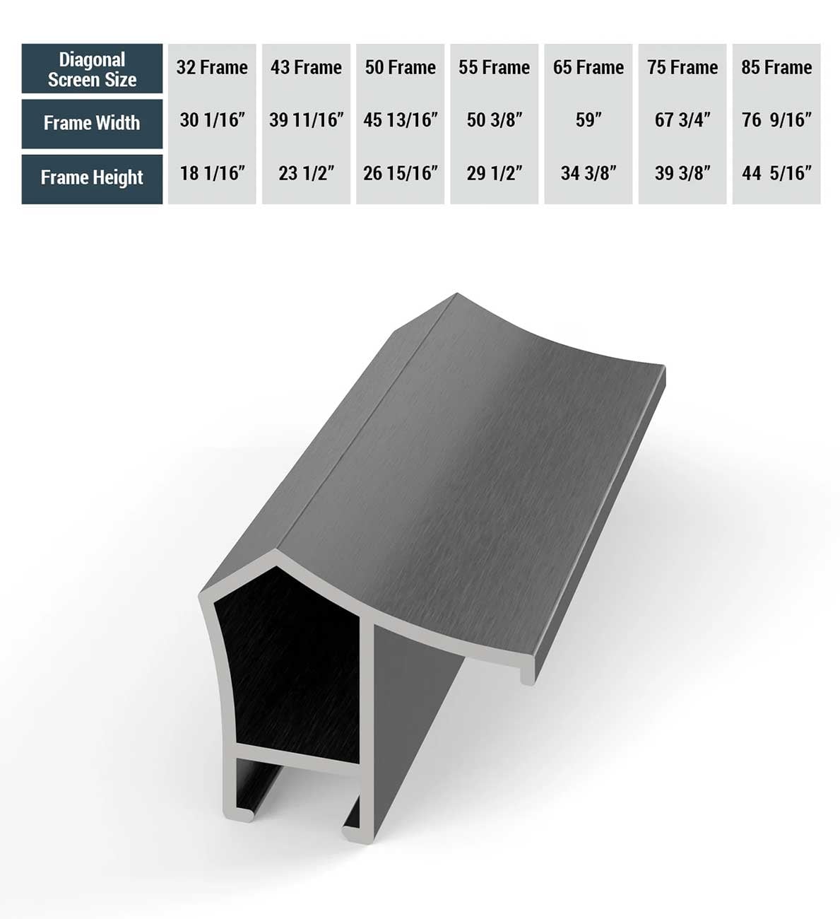 Frame My TV Samsung The Frame  43" Alloy Prismatic Frame In Graphite - FRM-AL-PR-GPH-43 - image 5