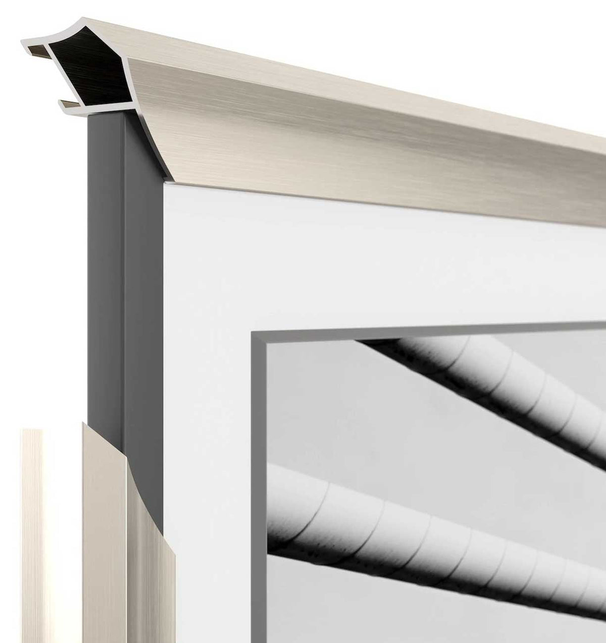 Frame My TV Samsung The Frame  32" Alloy Prismatic Frame In German Silver - FRM-AL-PR-GLS-32 - image 1
