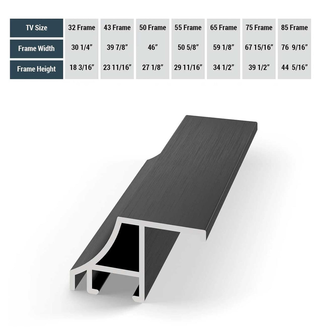 Frame My TV Samsung The Frame  65" Alloy Scoop Frame In Anodized Black - FRM-AL-SC-BLK-65 - image 4