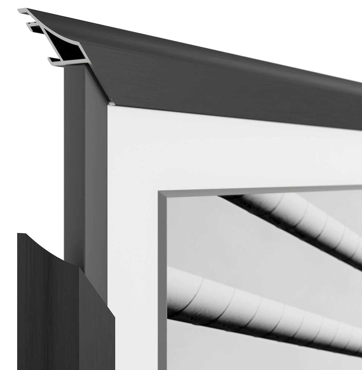 Frame My TV Samsung The Frame  43" Alloy Scoop Frame In Anodized Black - FRM-AL-SC-BLK-43 - image 1