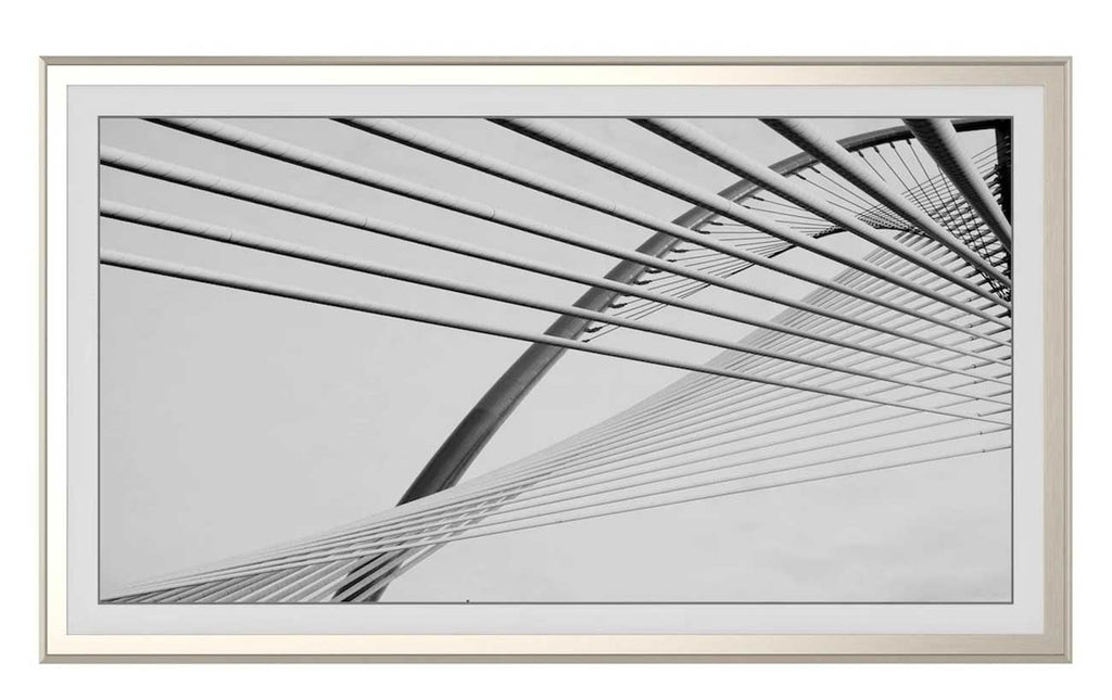 Frame My TV Samsung The Frame  50" Alloy Scoop Frame In German Silver - FRM-AL-SC-GSL-50 - image 2