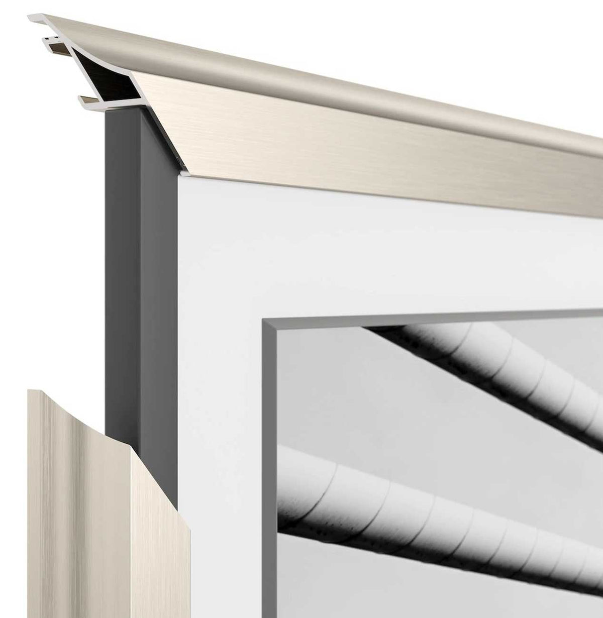 Frame My TV Samsung The Frame  50" Alloy Scoop Frame In German Silver - FRM-AL-SC-GSL-50 - image 1