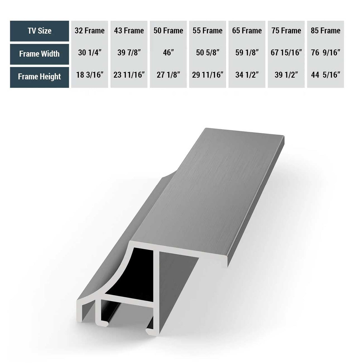 Frame My TV Samsung The Frame  32" Alloy Prismatic Frame In Graphite - FRM-AL-PR-GPH-32 - image 3