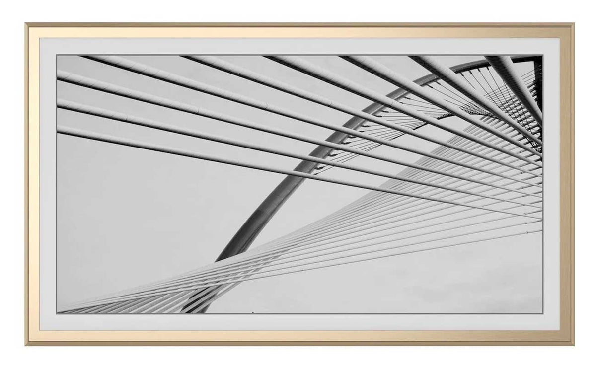Frame My TV Samsung The Frame  65" Alloy Scoop Frame In Pale Gold - FRM-AL-SC-GLD-65 - image 2