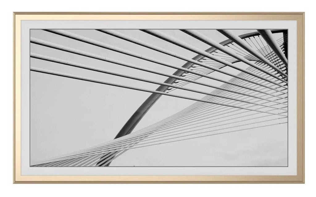 Frame My TV Samsung The Frame  43" Alloy Scoop Frame In Pale Gold - FRM-AL-SC-GLD-43 - image 2
