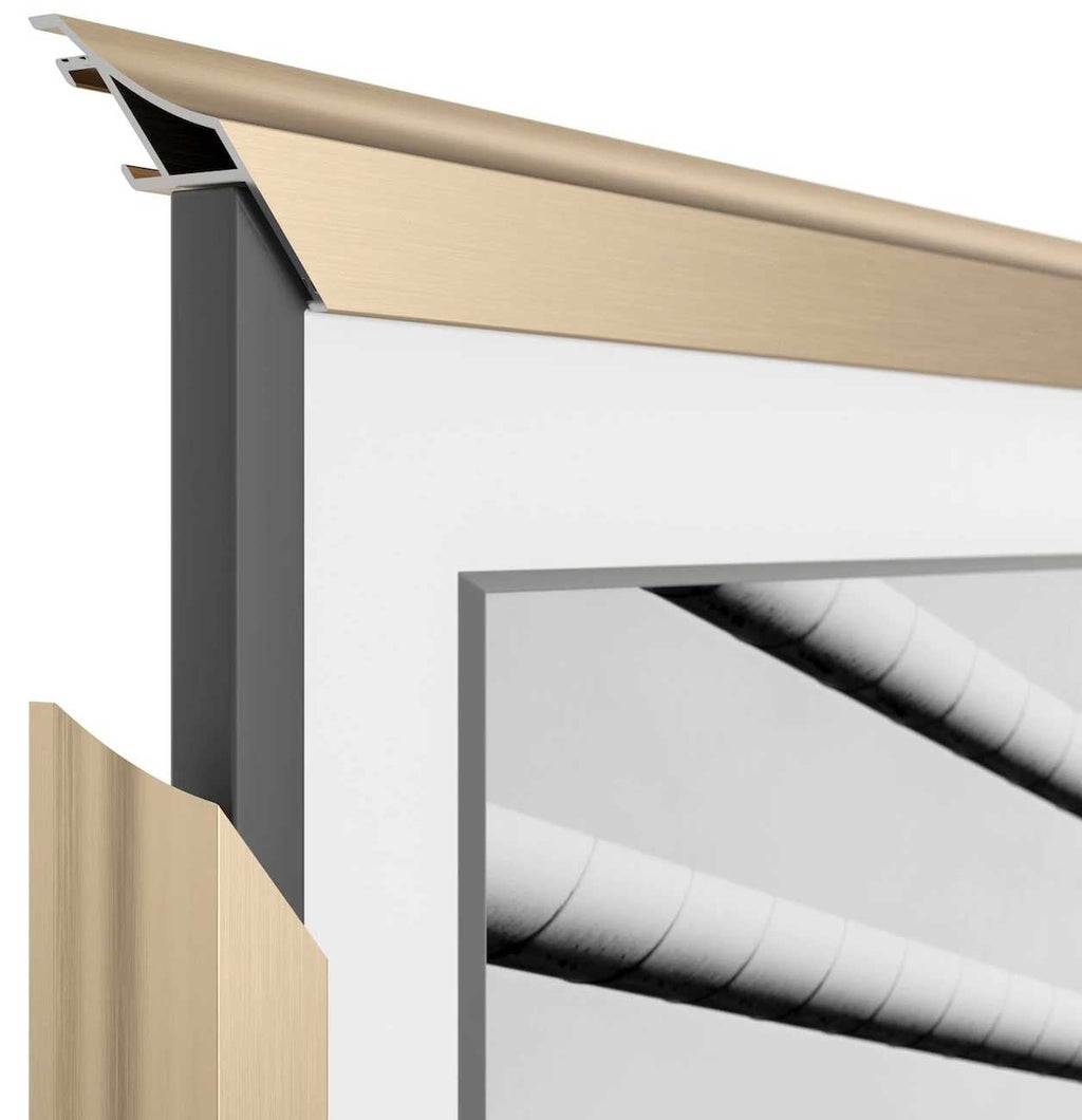 Frame My TV Samsung The Frame  65" Alloy Scoop Frame In Pale Gold - FRM-AL-SC-GLD-65 - image 1