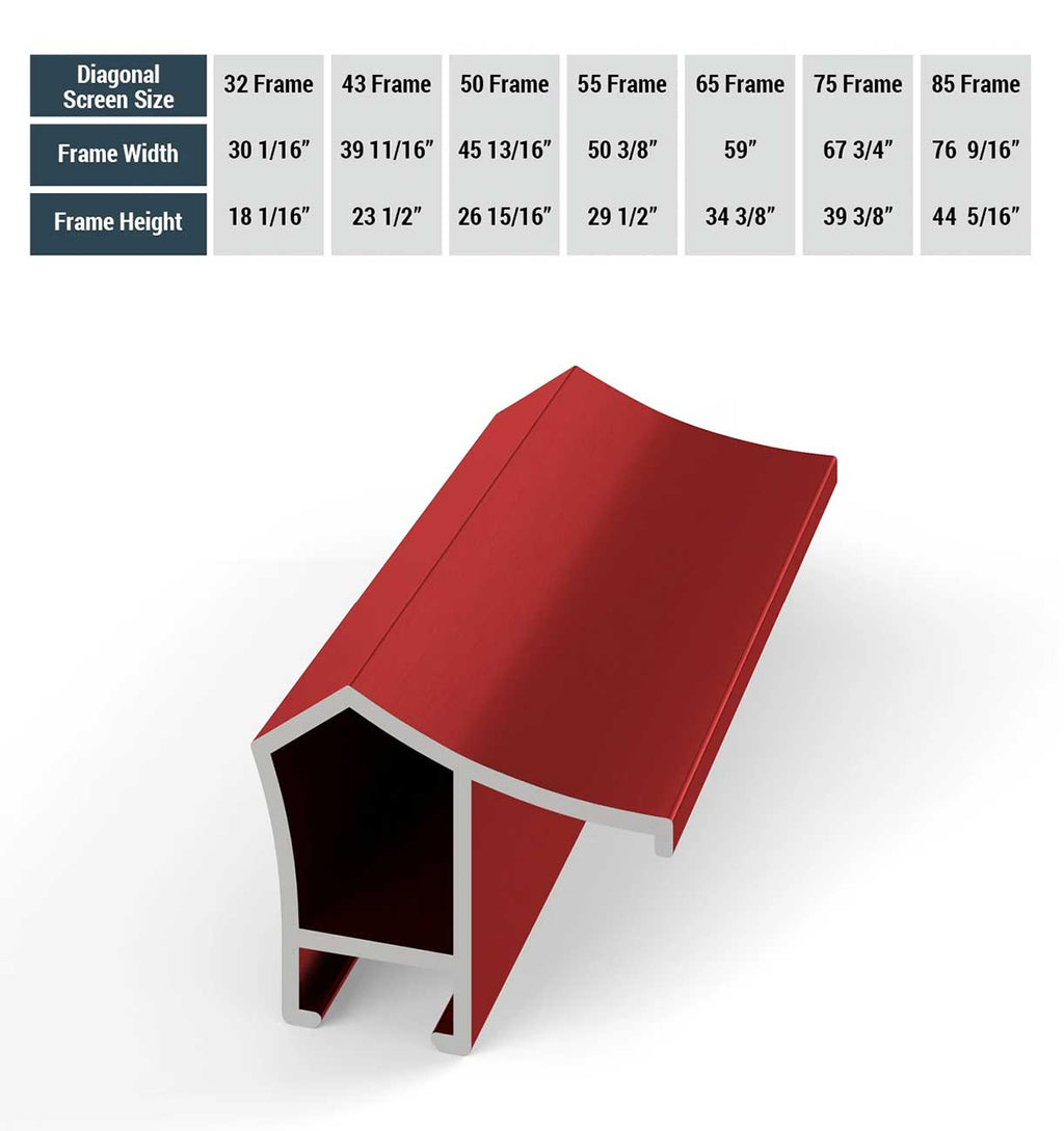 Frame My TV Samsung The Frame  55" Alloy Prismatic Frame In Candy Apple Red - FRM-AL-PR-RED-55 - image 5