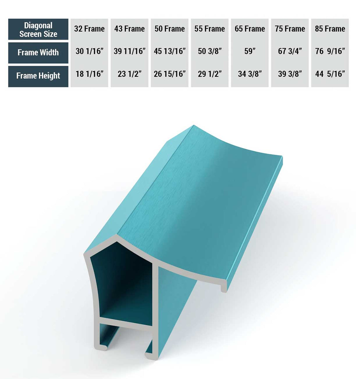 Frame My TV Samsung The Frame  55" Alloy Prismatic Frame In Caribbean Turquoise - FRM-AL-PR-TURQ-55 - image 5