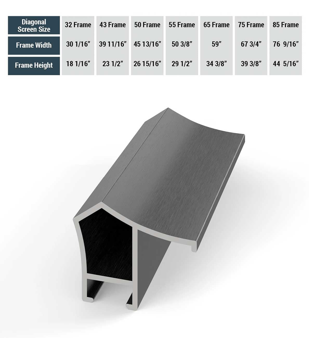 Frame My TV Samsung The Frame  55" Alloy Prismatic Frame In Graphite - FRM-AL-PR-GPH-55 - image 5