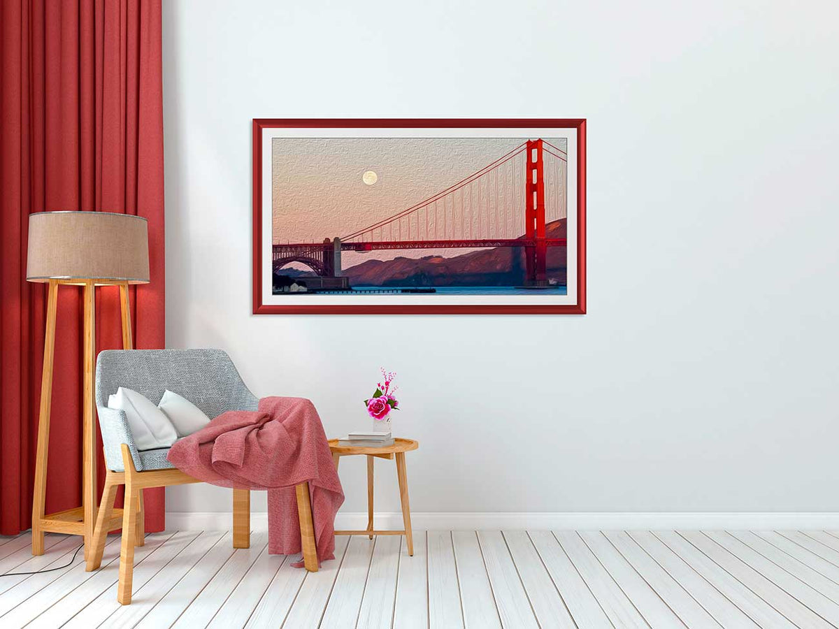Frame My TV Samsung The Frame  85" Alloy Prismatic Frame In Candy Apple Red - FRM-AL-PR-RED-85 - image 7