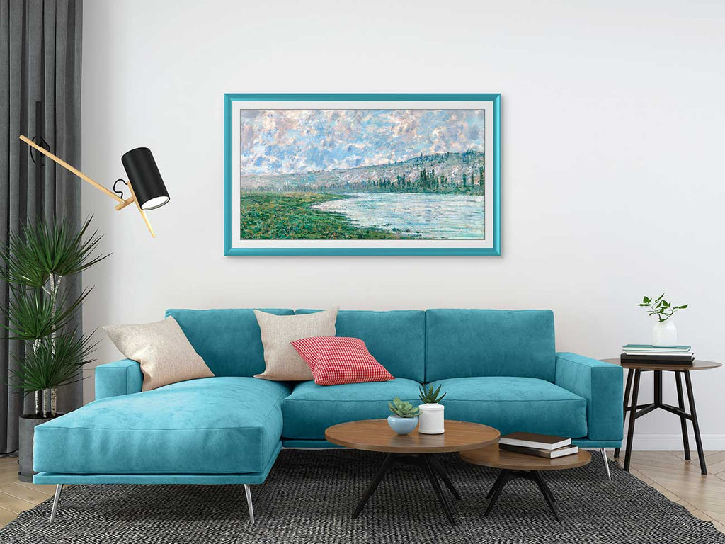Frame My TV Samsung The Frame  85" Alloy Prismatic Frame In Caribbean Turquoise - FRM-AL-PR-TURQ-85 - image 7
