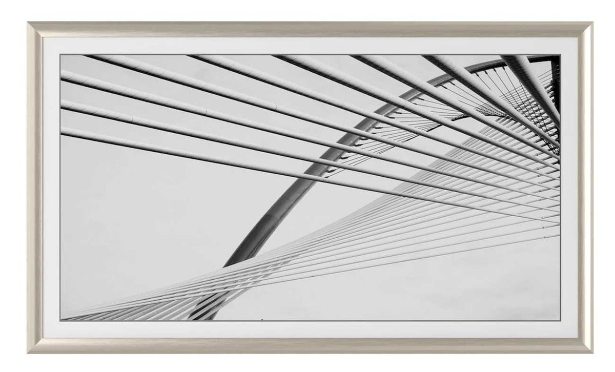 Frame My TV Samsung The Frame  85" Alloy Prismatic Frame In German Silver - FRM-AL-PR-GLS-85 - image 2