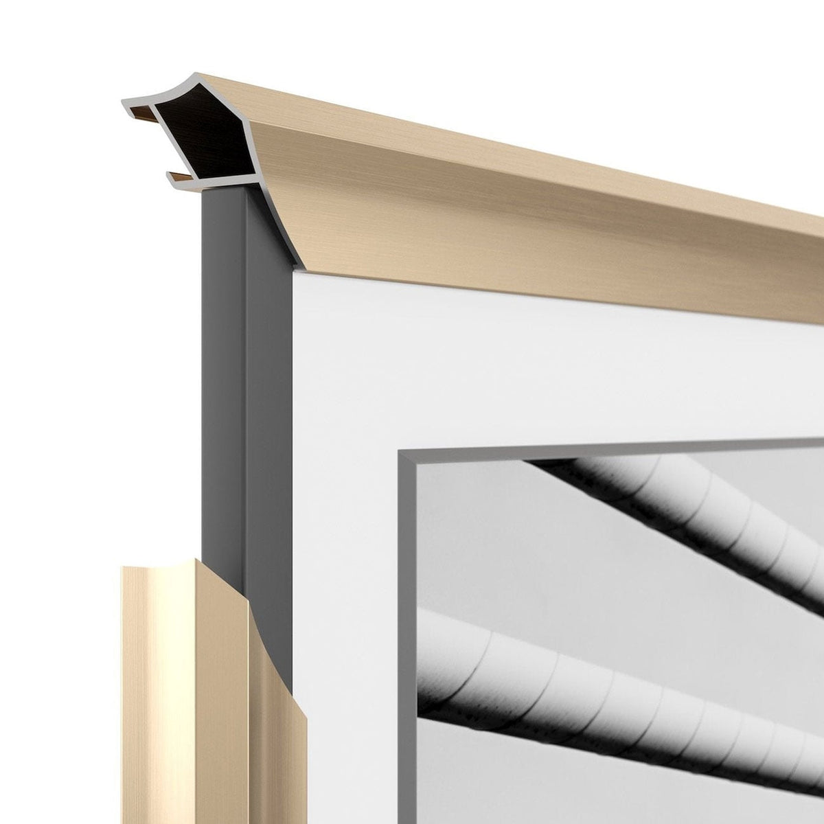 Frame My TV Samsung The Frame  50" Alloy Prismatic Frame In Pale Gold - FRM-AL-PR-GLD-50 - image 1