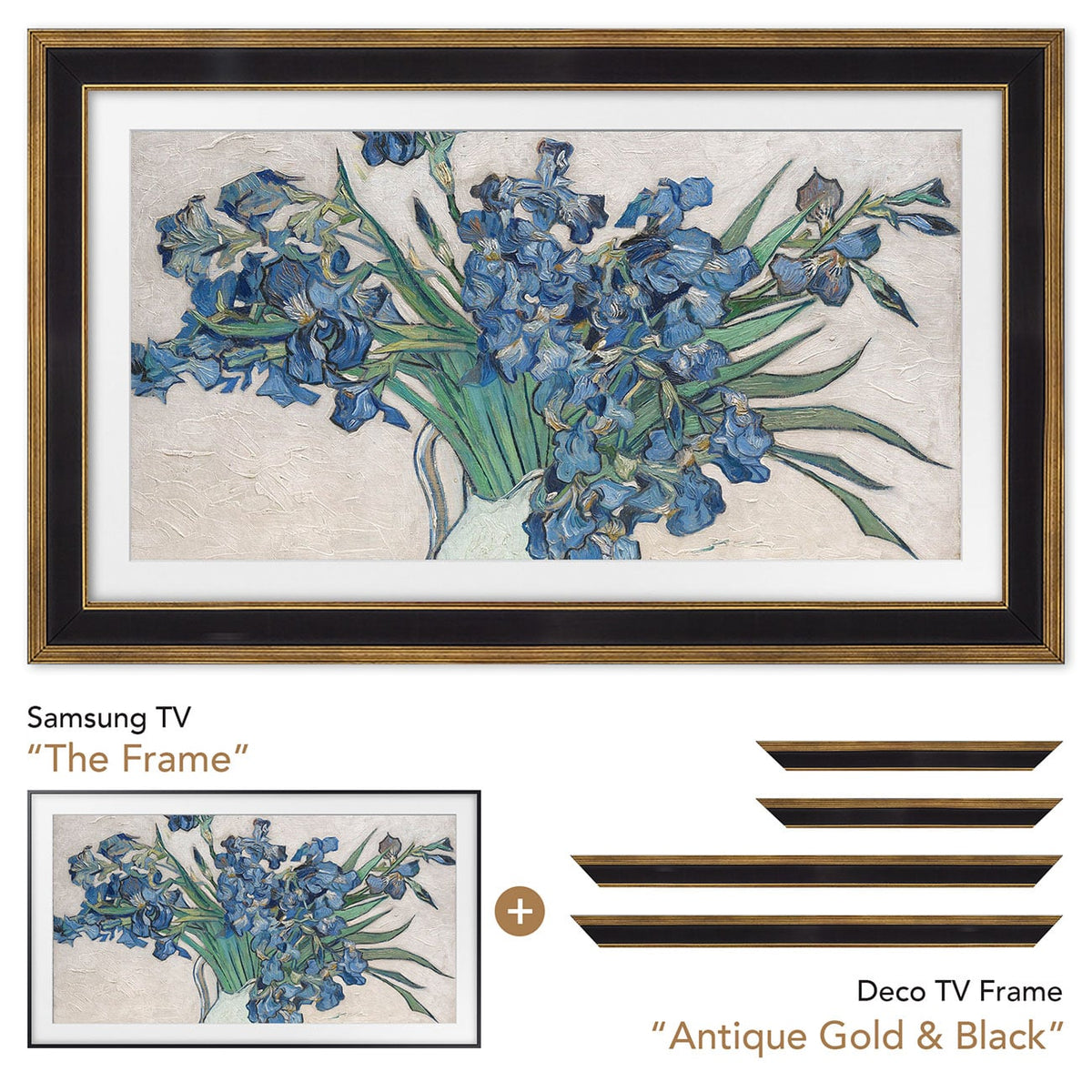 Frame My TV Samsung The Frame  98" Premiere Frame In Antique Gold & Black - FRM-SF-D5183-98-2026 - image 6
