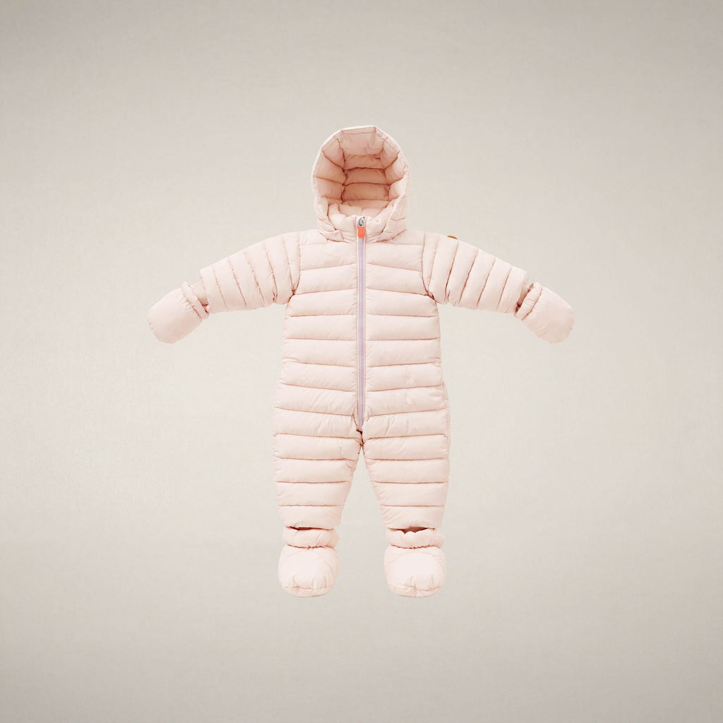 Unisex Baby Padded Overall Storm in Whisper Pink