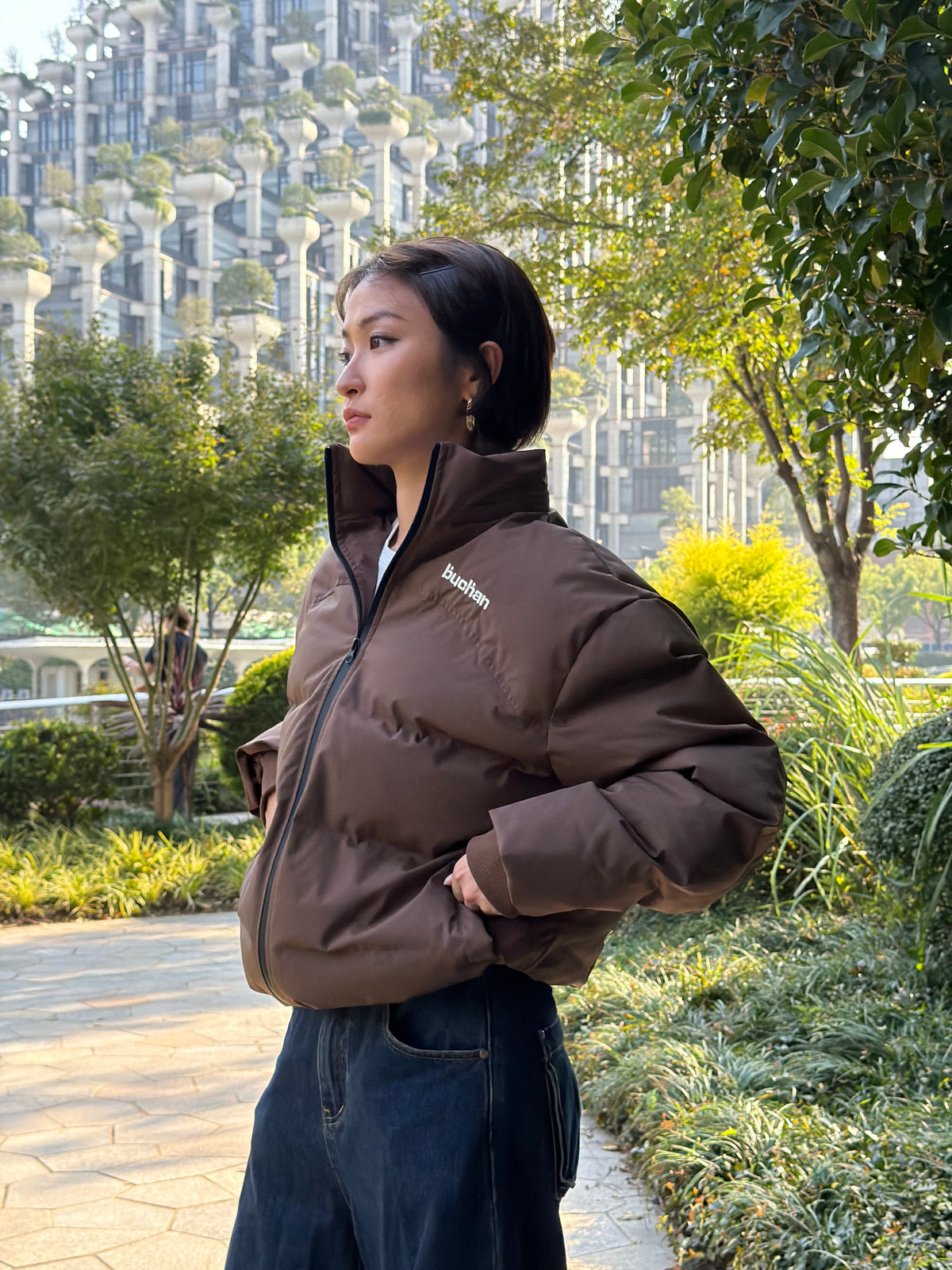 Water Reactive Cheetah Puffer - Brown