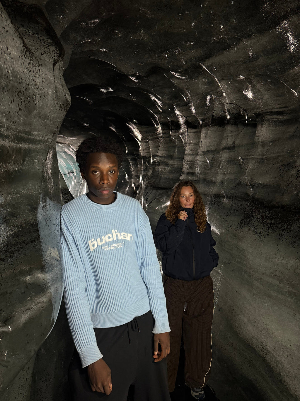 Ribbed Knit Sweater - Ice Blue