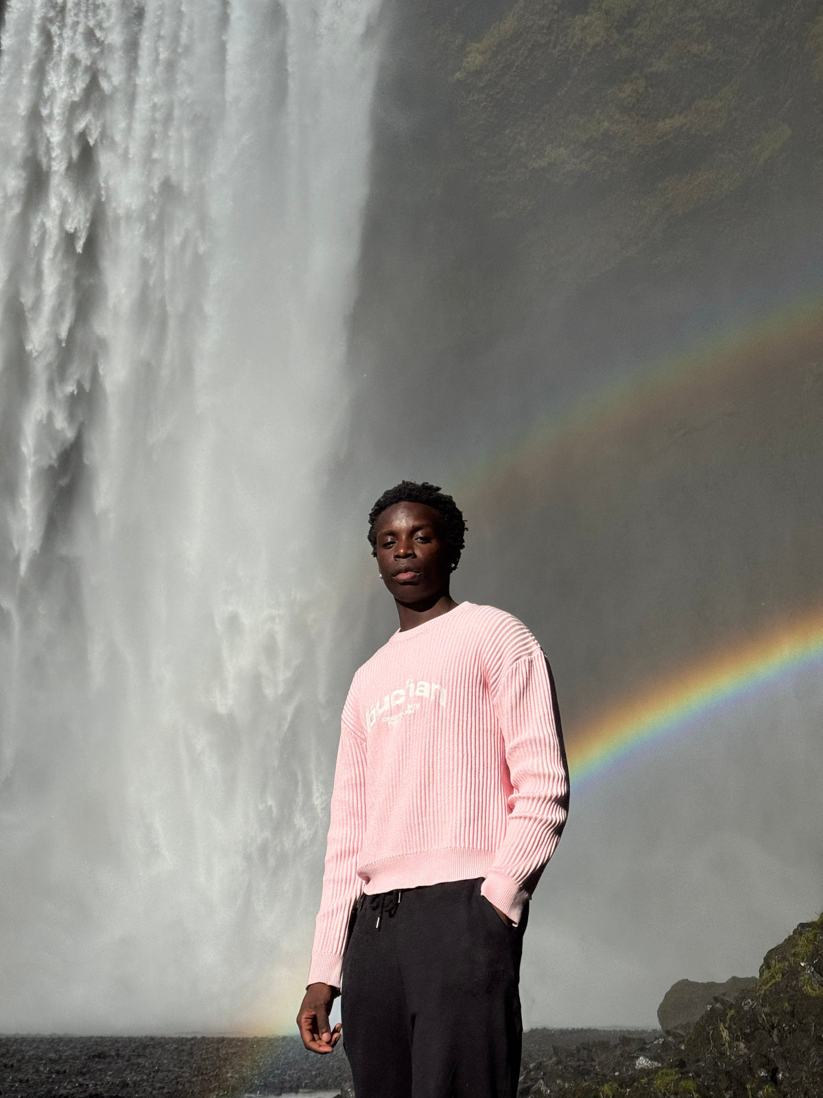 Ribbed Knit Sweater - Pink