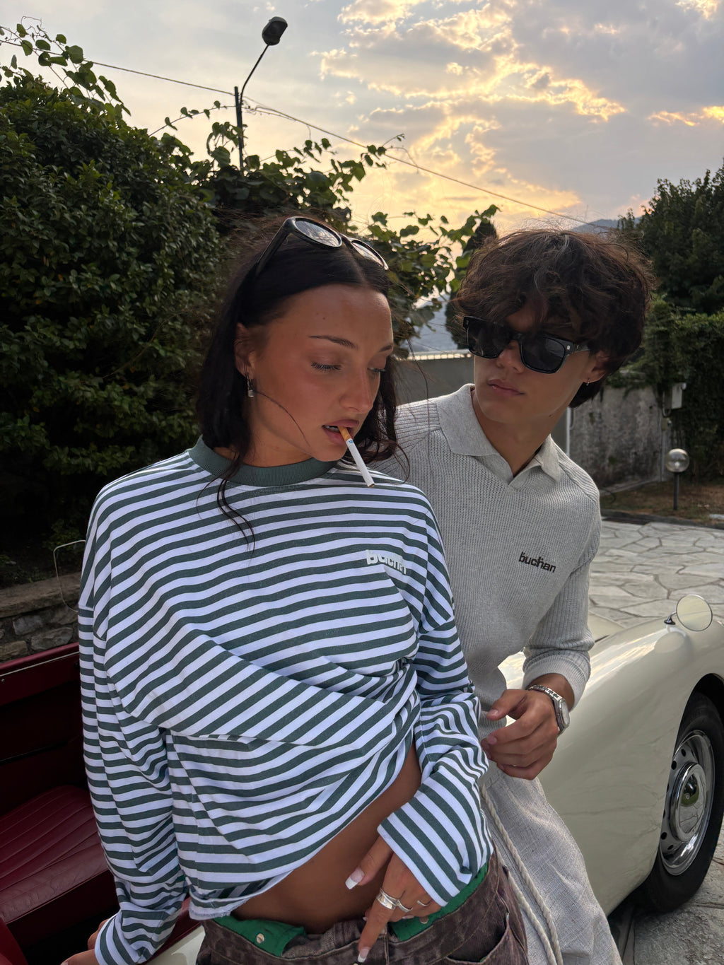 Striped Long Sleeve Shirt - Turquoise