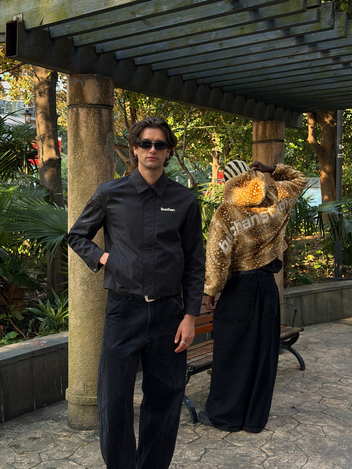 Chaqueta Croco Reactiva al Agua - Negra