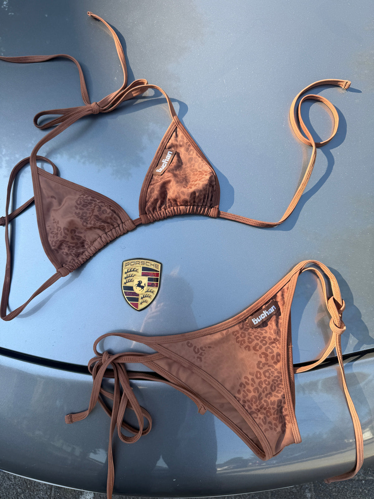 Bikini reactivo al agua (parte inferior) - Marrón
