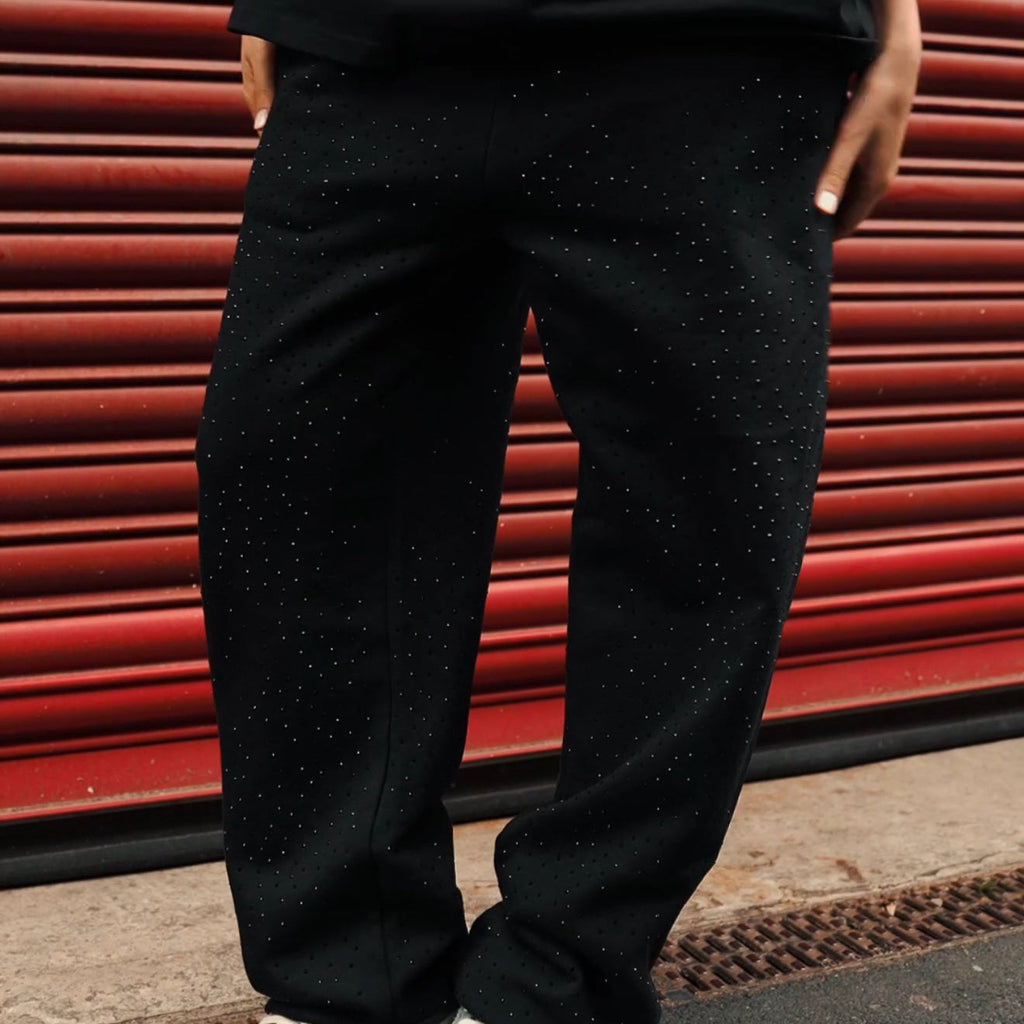 VYBES Rhinestone Sweatpants