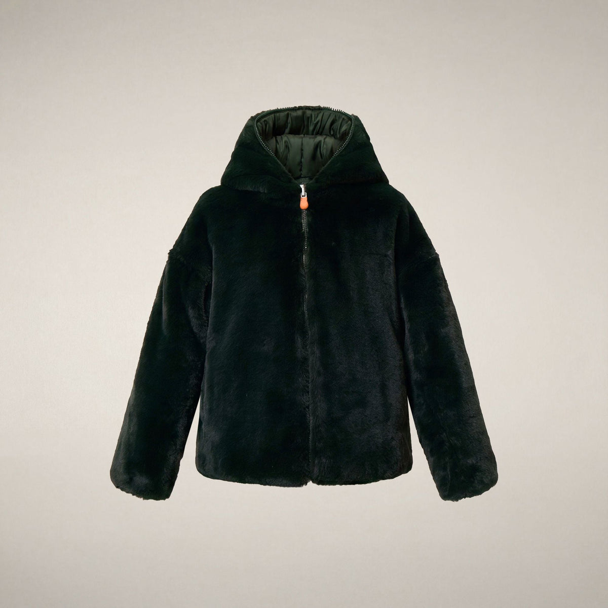 Manteau réversible en fausse fourrure Akiko vert Nori pour fille
