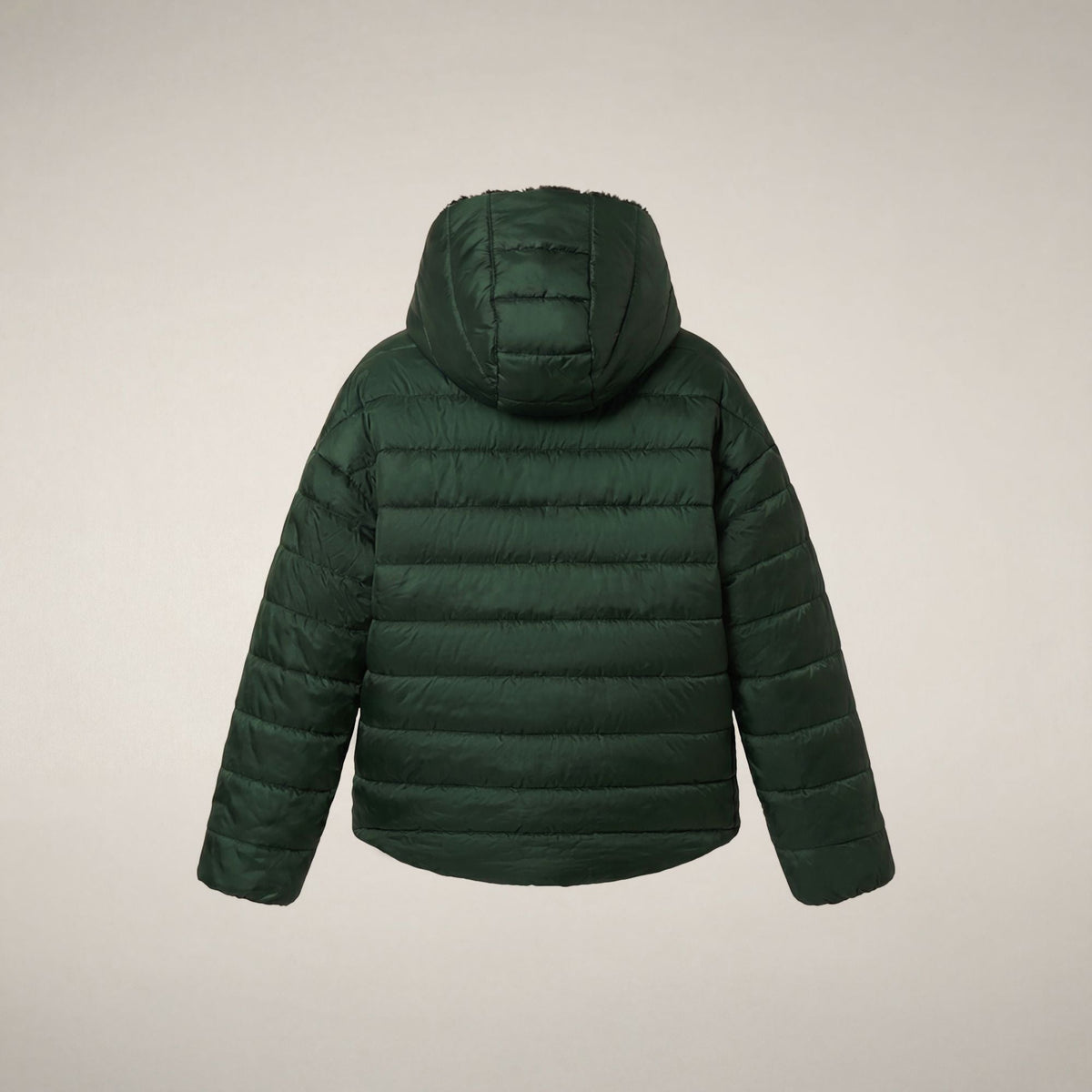 Manteau réversible en fausse fourrure Akiko vert Nori pour fille