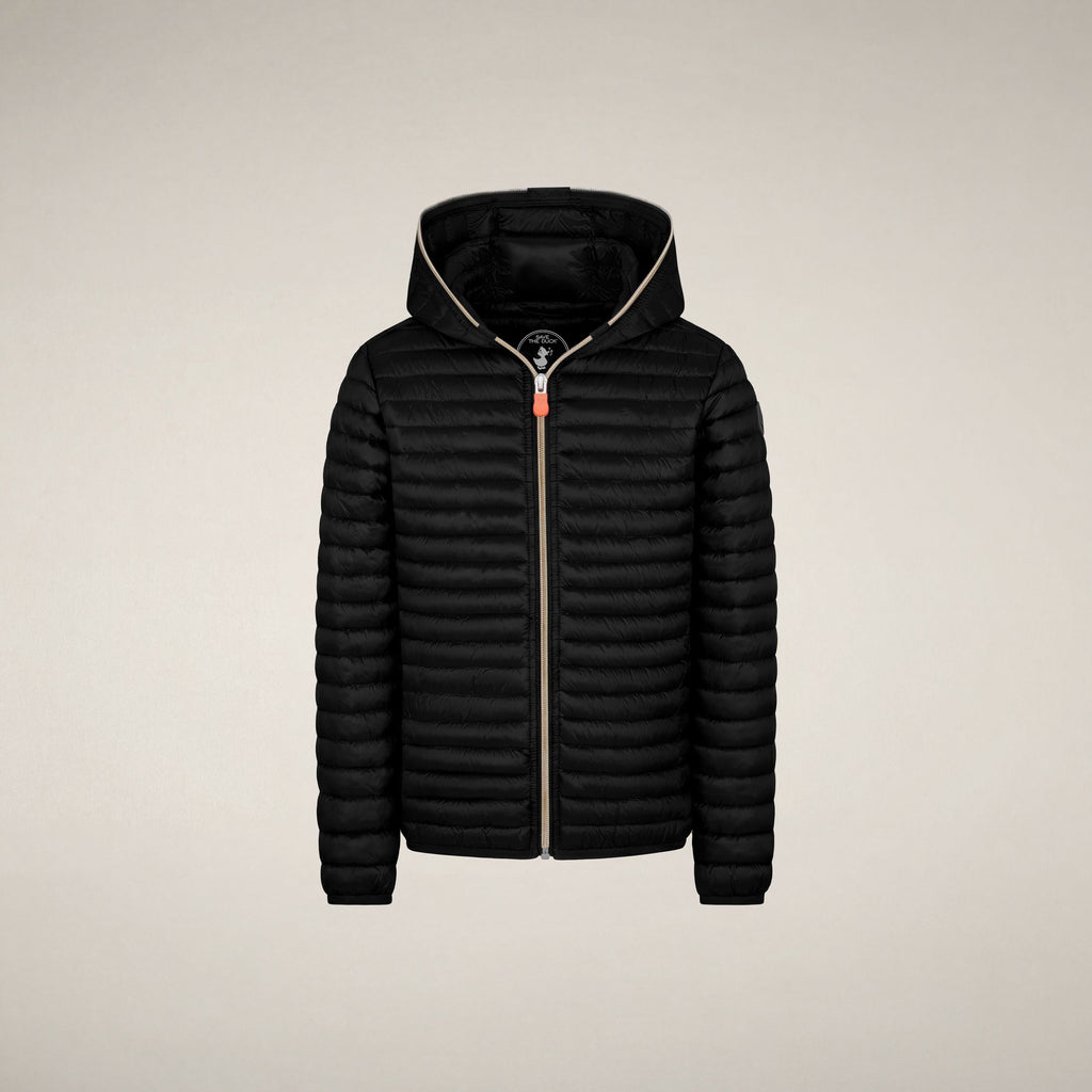 Girls' Hooded Puffer Jacket Rosy in Black