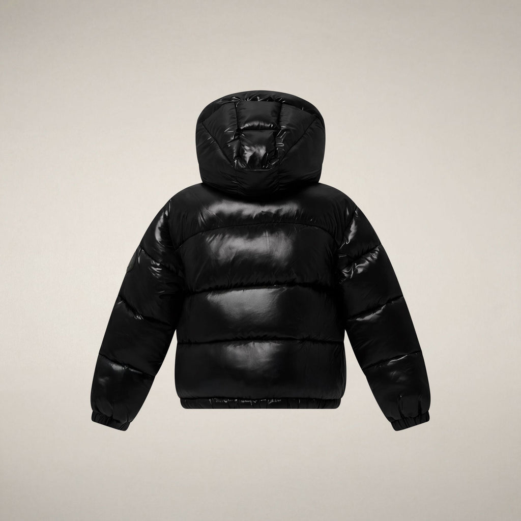 Girls' Cropped Puffer Jacket Uma in Black