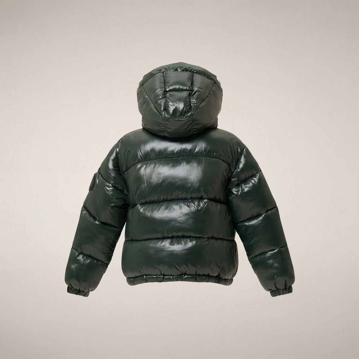 Girls' Cropped Puffer Jacket Uma in Nori Green