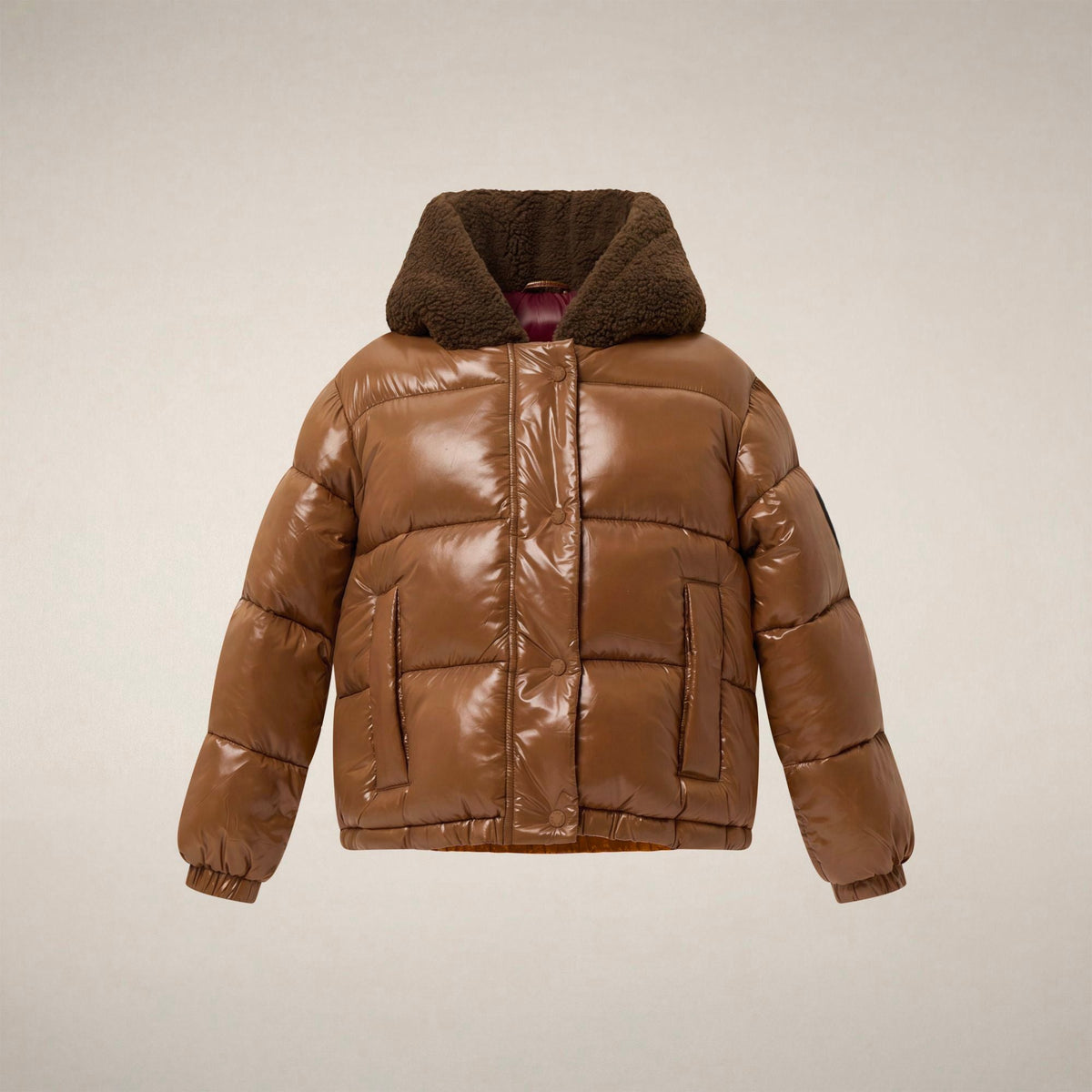 Girls' Bomber Jacket Ulla in Noisette Brown