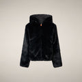 Girls' Reversible Faux Fur Jacket Chloe in Black