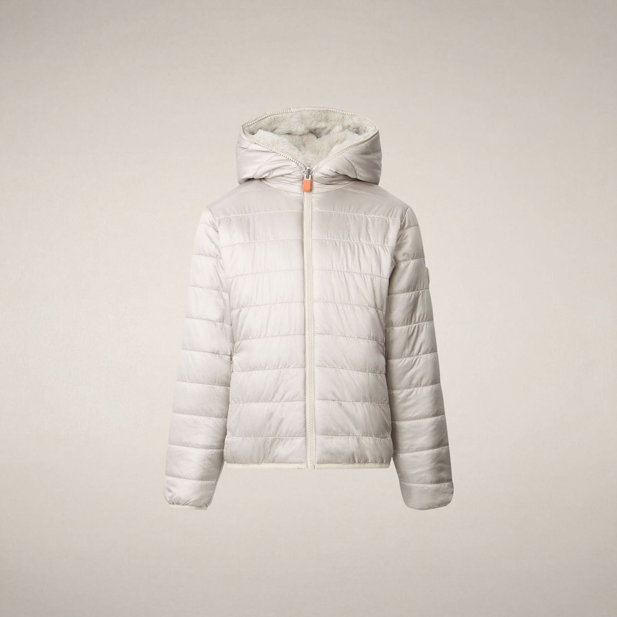 Girls' Reversible Faux Fur Jacket Chloe in Rainy Beige