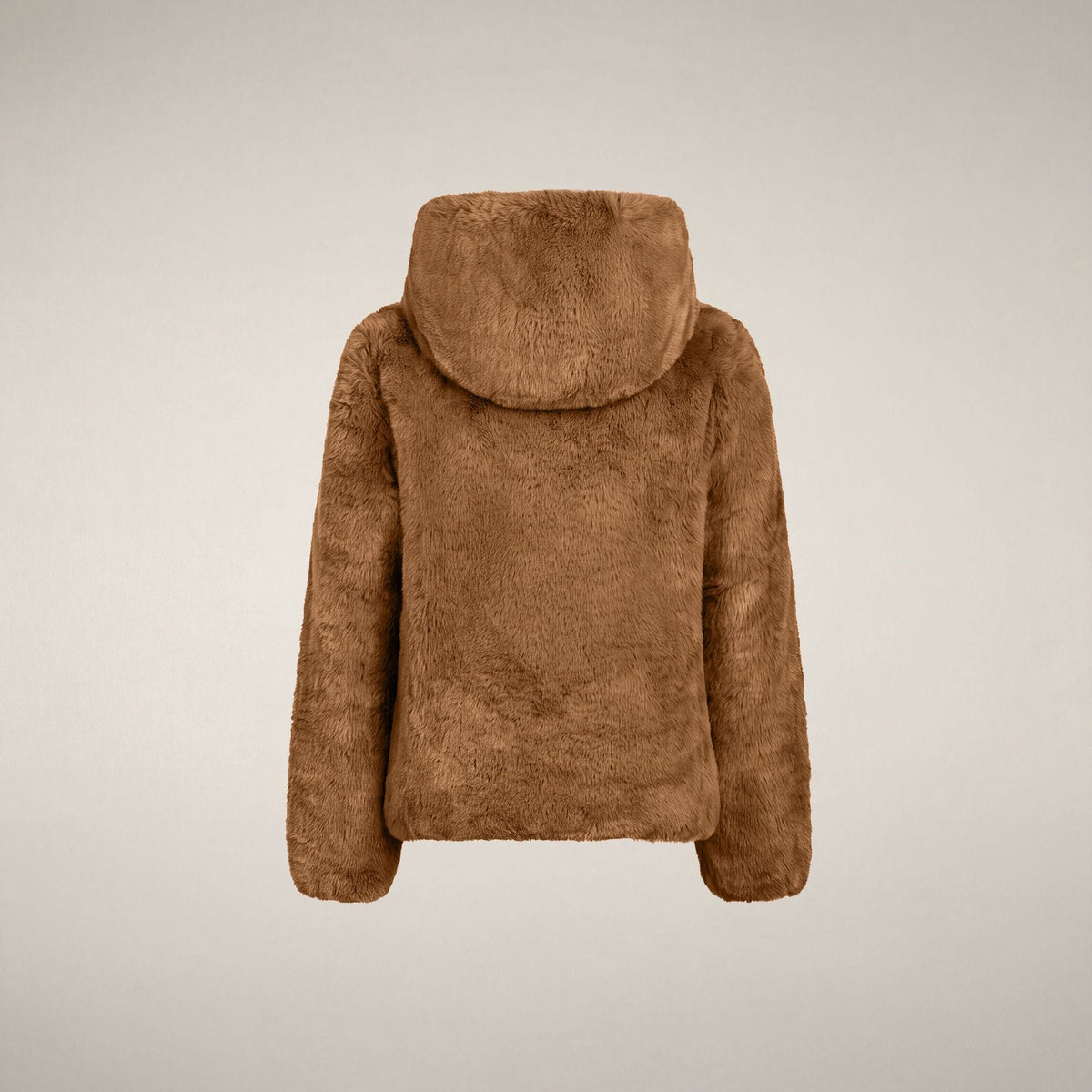 Girls' Reversible Faux Fur Jacket Chloe in Noisette Brown
