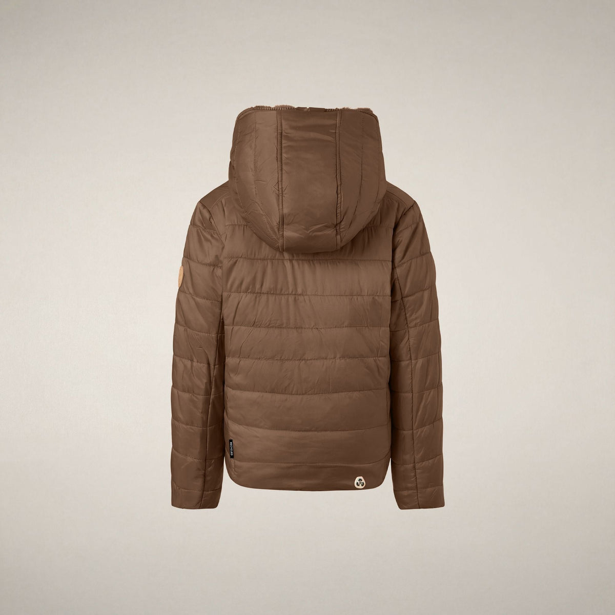 Girls' Reversible Faux Fur Jacket Chloe in Noisette Brown