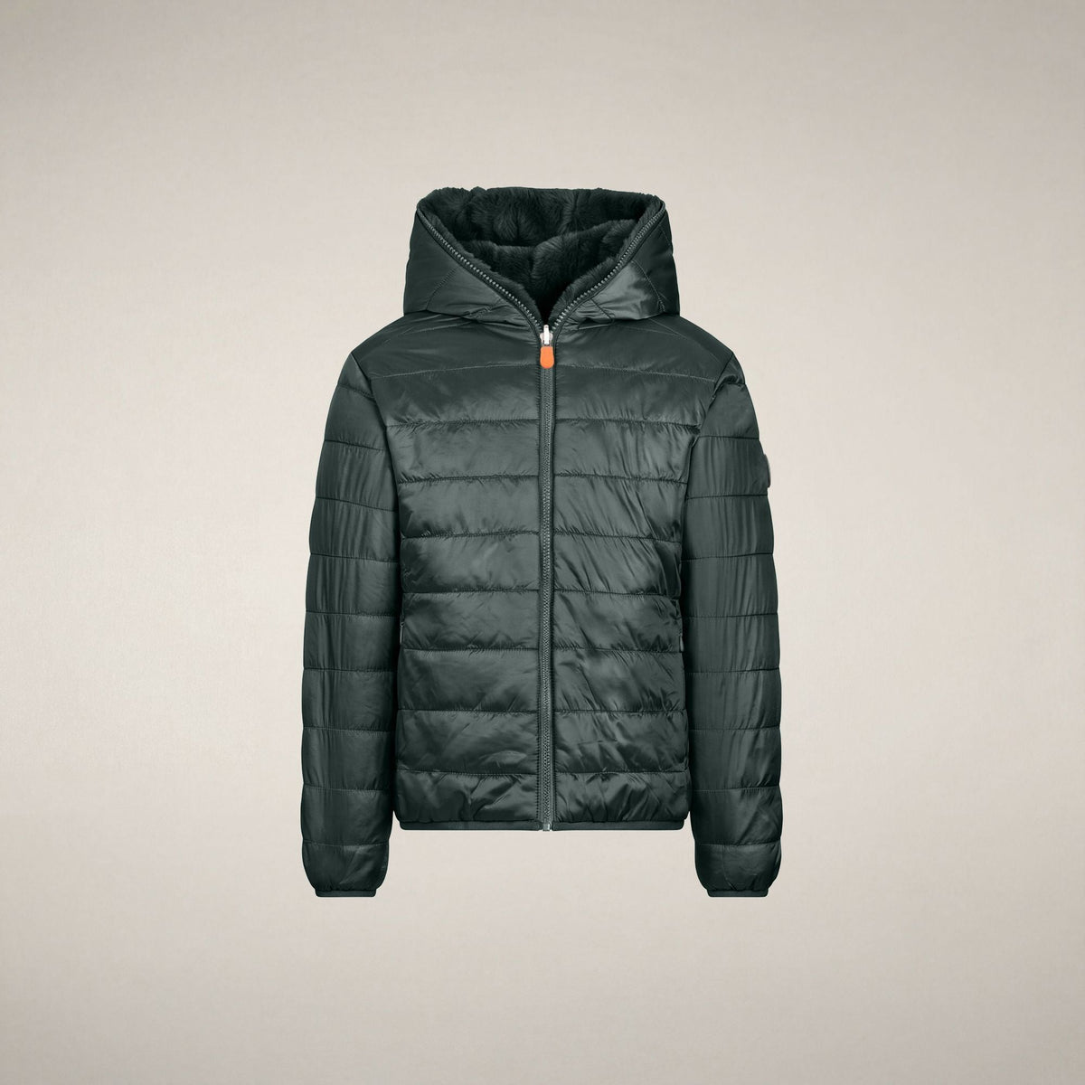Girls' Reversible Faux Fur Jacket Chloe in Nori Green