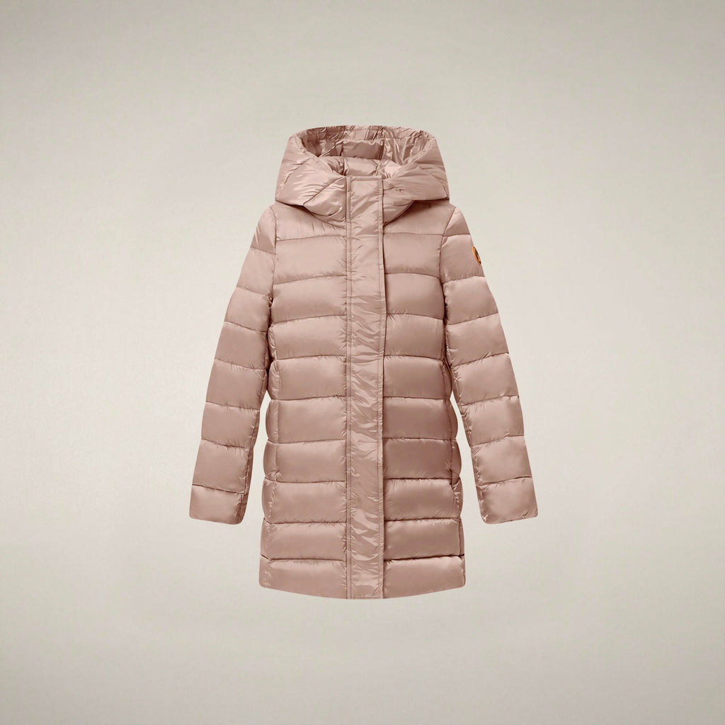 Abrigo acolchado Lulu para niña en rosa bebé
