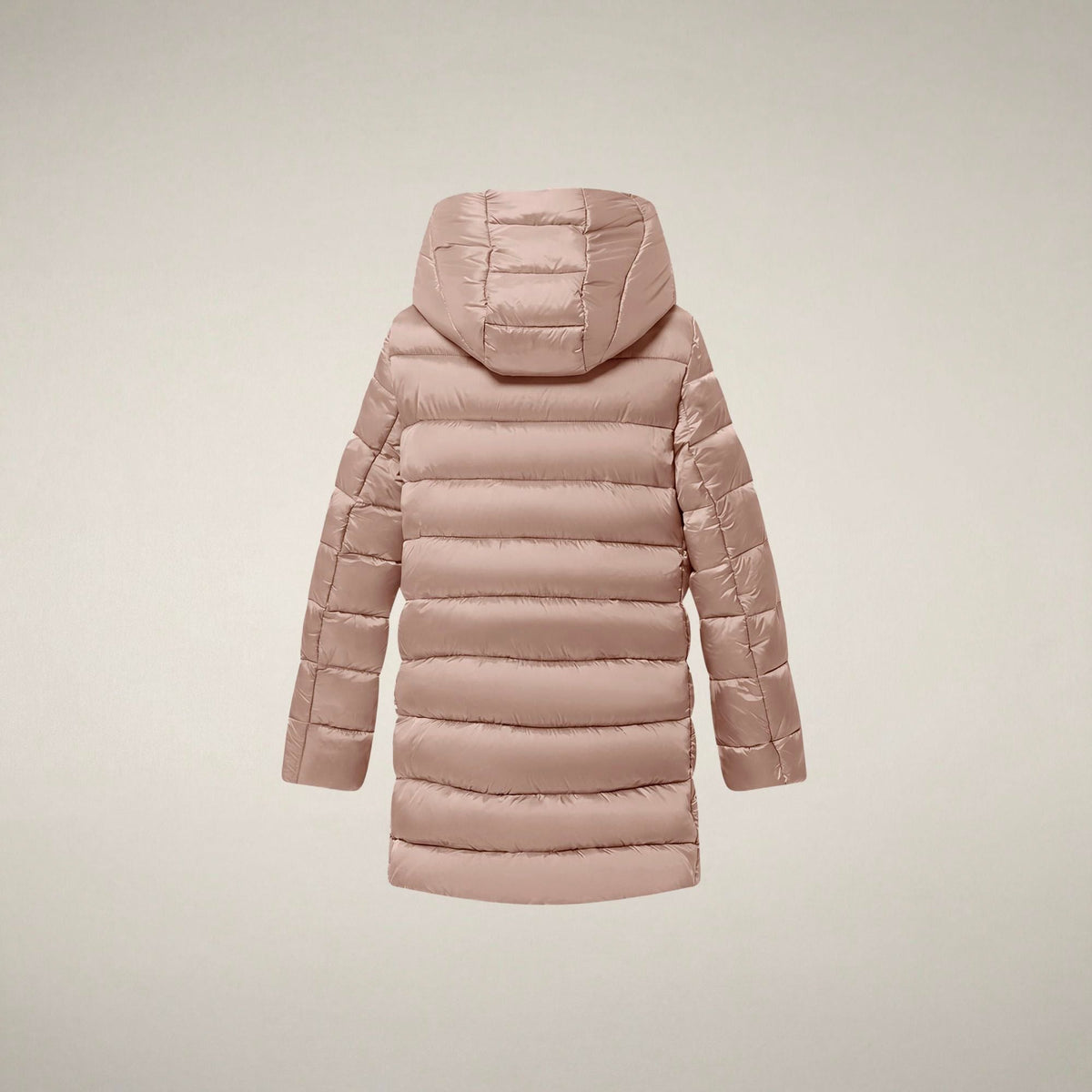 Abrigo acolchado Lulu para niña en rosa bebé