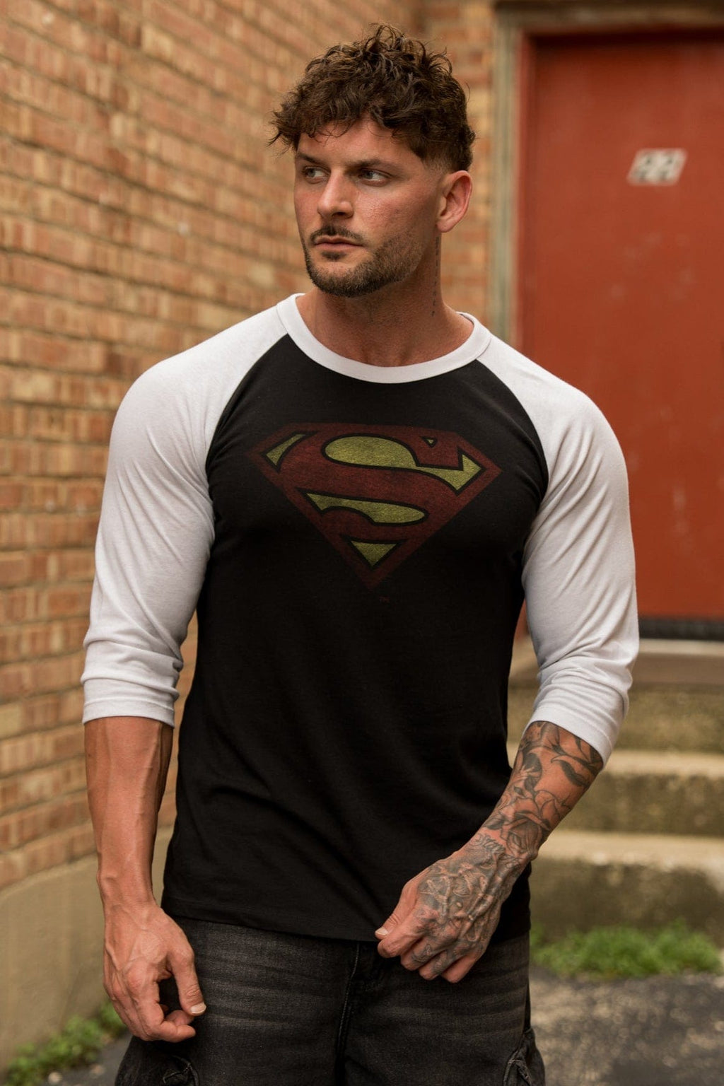 8072 - Chandails 3/4 Raglan Superman