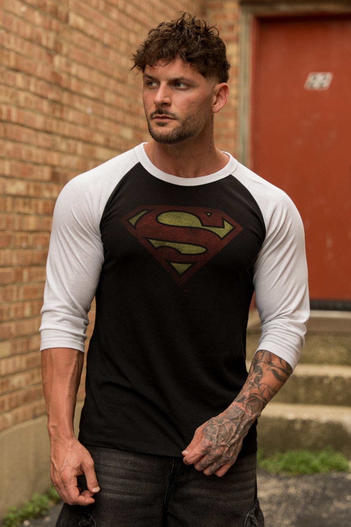 8072 - Chandails 3/4 Raglan Superman