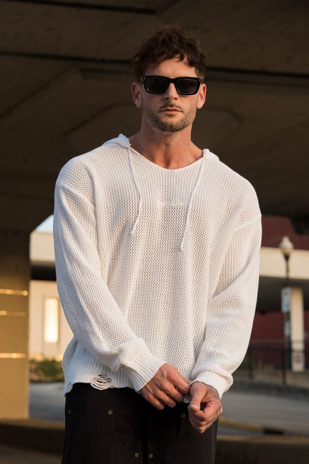 5229 - Sweats à capuche en maille Rave