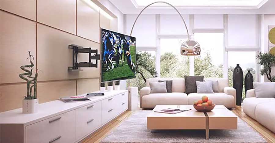Kanto Black Full Motion Mount For Flat Panel TVs 40" - 90" - PDX650B - image 5