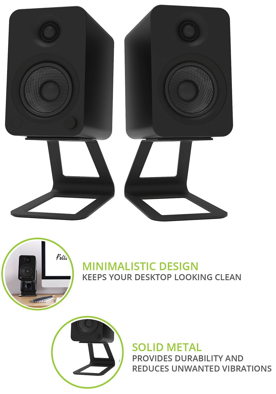 Kanto Black SE4 Elevated Desktop Speaker Stands (Pair) - SE4 - image 5