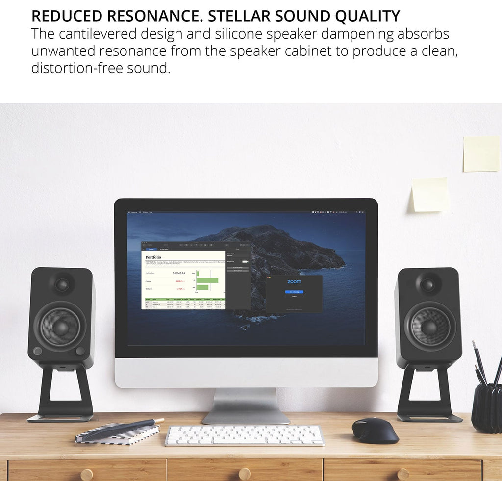 Kanto Black SE4 Elevated Desktop Speaker Stands (Pair) - SE4 - image 9