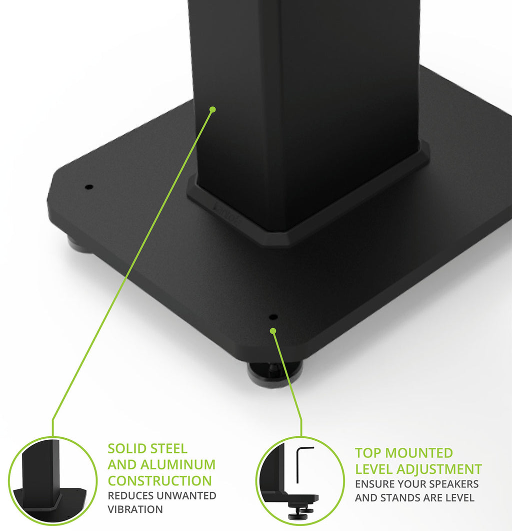 Kanto Black SX Series 26" Premium Floorstanding Speaker Stands (Pair) - SX26 - image 8