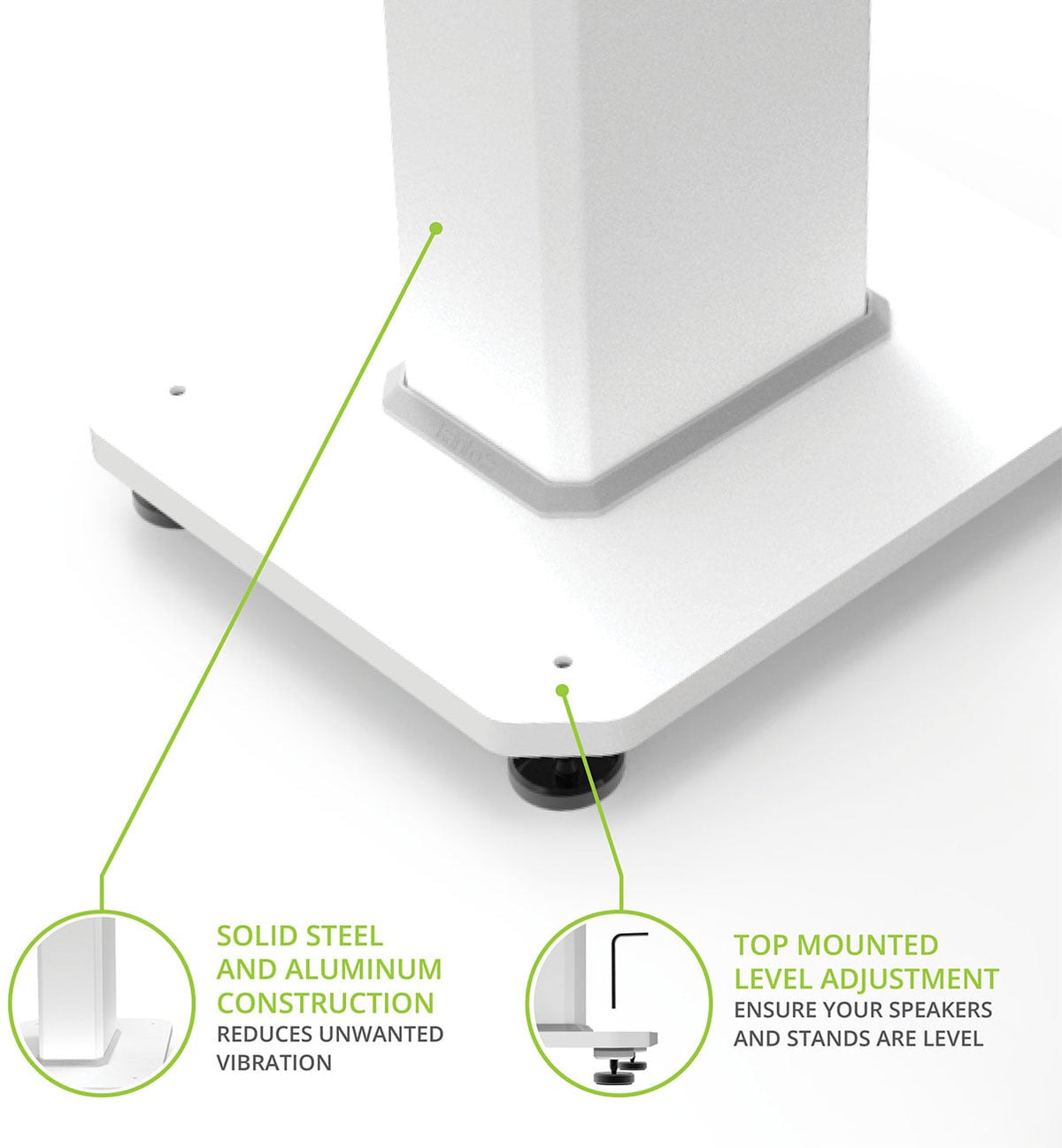 Kanto White SX Series 26" Premium Floorstanding Speaker Stands (Pair) - SX26W - image 8