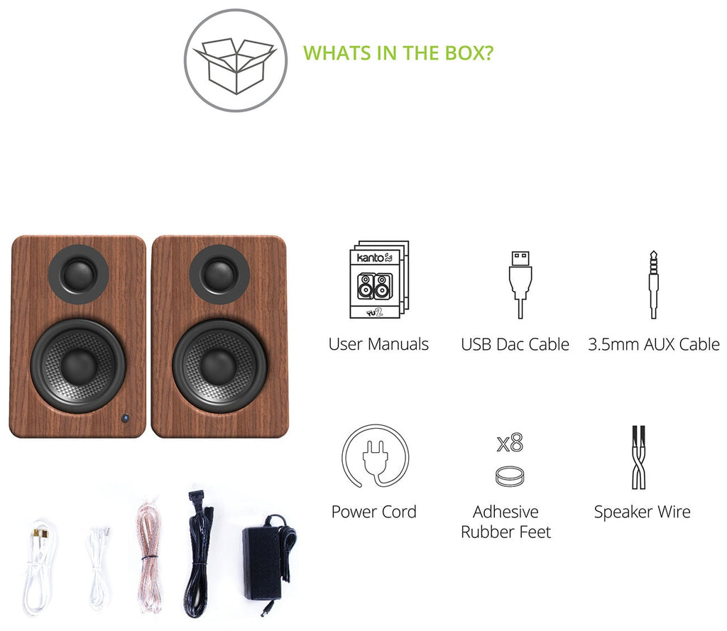 Kanto YU2 Powered Walnut Desktop Speakers (Pair) - YU2WALNUT - image 9